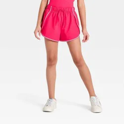 Girls' Pop Trim Active Shorts - All In Motion™ Red L