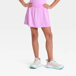 Girls' Seamless Textured Active Skort - All In Motion™ Purple S