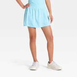 Girls' Seamless Textured Active Skort - All In Motion™ Blue M