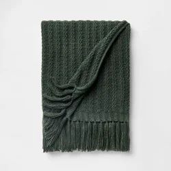 Threshold designed w/Studio McGee Knit Throw Blanket Green - Threshold™ designed w/Studio McGee