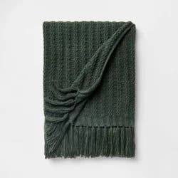 Threshold designed w/Studio McGee Knit Throw Blanket Green - Threshold™ designed w/Studio McGee