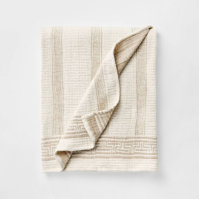 slide 1 of 3, Threshold designed w/Studio McGee Double Gauze Stripe Throw Blanket - Threshold™ designed w/Studio McGee, 1 ct