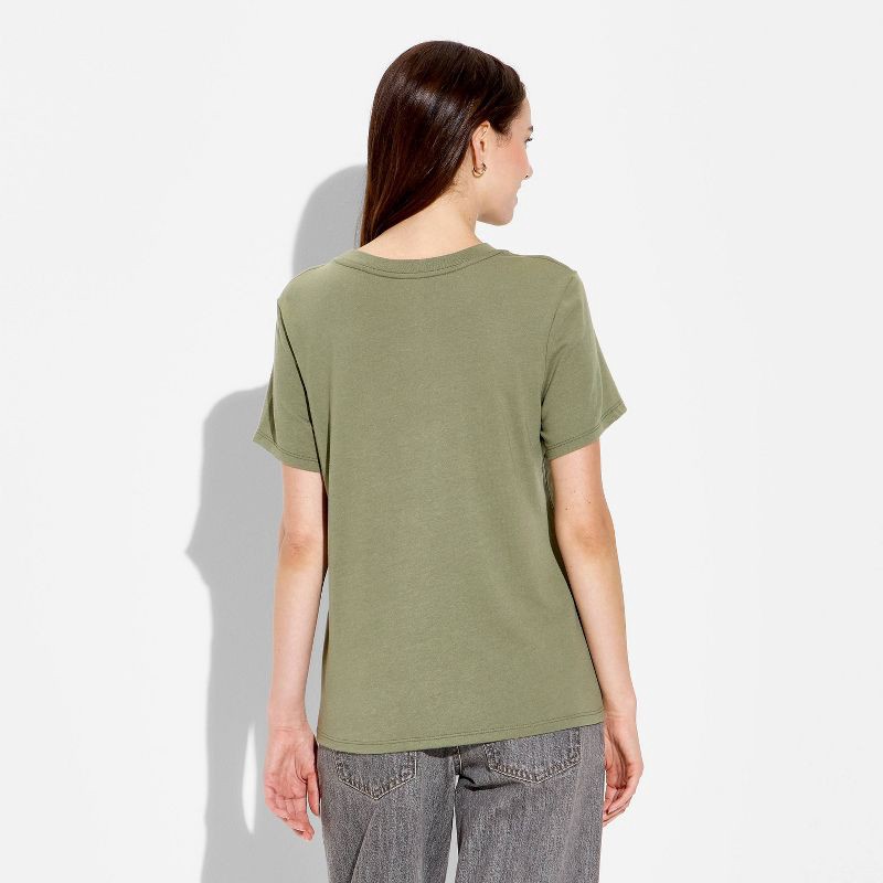 slide 3 of 3, Zoe+Liv Women's Dachshund Dog Short Sleeve Graphic T-Shirt - Green XXL, 1 ct