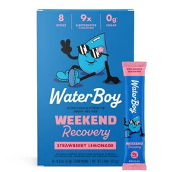 Waterboy Weekend Recovery Dietary Supplement Powder - Strawberry Lemonade - 8pk