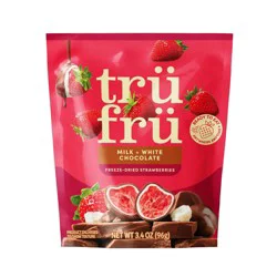 Tru Fru Freeze Dried Strawberries in Milk Chocolate - 3.4oz