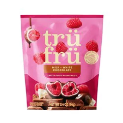 Tru Fru Freeze Dried Raspberries in Milk Chocolate - 3.4oz