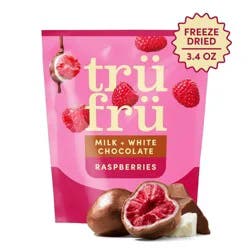 Tru Fru Freeze Dried Raspberries in Milk Chocolate - 3.4oz