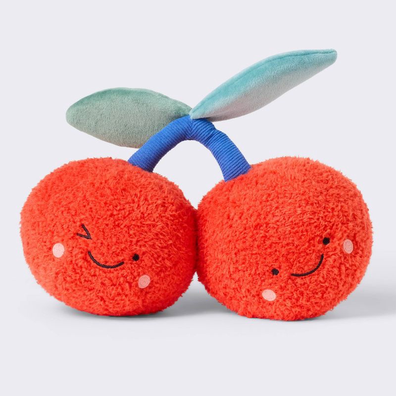 slide 1 of 3, Plush Stuffed Animal Baby Learning Toy - Cherries - Cloud Island™, 1 ct