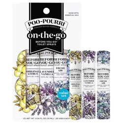 Poo-Pourri On the Go Pack Toilet Spray Original Citrus/Lavender Vanilla/Fresh Air 10ml