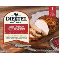 Diestel Family Ranch Cook-In-Bag Brined & Seasoned Turkey Boneless Breast Roast - 2.75lbs