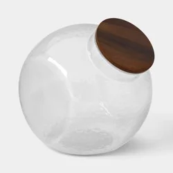 Dark Wood Top Cookie Jar Clear - Threshold™