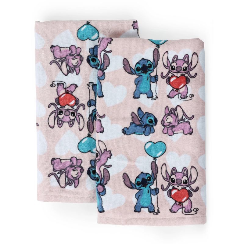 slide 1 of 3, 2pk Lilo & Stitch Valentine's Day Kitchen Towel Set, 2 ct