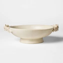 Threshold designed w/Studio McGee 12" Botanical Ceramic Bowl with Handle Cream - Threshold™ designed with Studio McGee