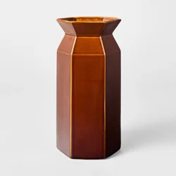 Threshold designed w/Studio McGee Tall Hexagon Ceramic Vase - Threshold™ designed with Studio McGee