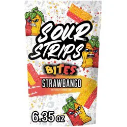 Sour Strips Bites Stawbango Candy - 6.35oz