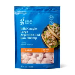 Wild Caught 21/40 Raw Argentine Red Shrimp - Frozen - 16oz - Good & Gather™