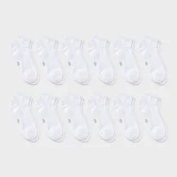 Men's New 12pk Value Ankle Socks - All In Motion™ White 6-12