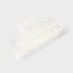 Eyelet Jumbo Rectangle Claw Clip - Universal Thread™ White