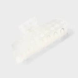 Eyelet Jumbo Rectangle Claw Clip - Universal Thread™ White