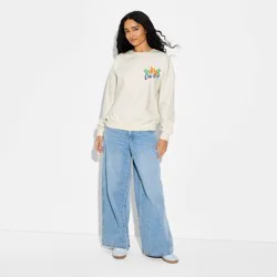 Skinnydip Women's Cin Cin Graphic Pullover Sweatshirt - White XXL