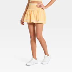 Women's Seamless Cable Knit Skort - All In Motion™ Yellow XS
