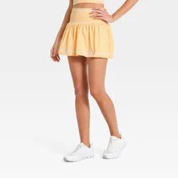 Women's Seamless Cable Knit Skort - All In Motion™ Yellow XXL