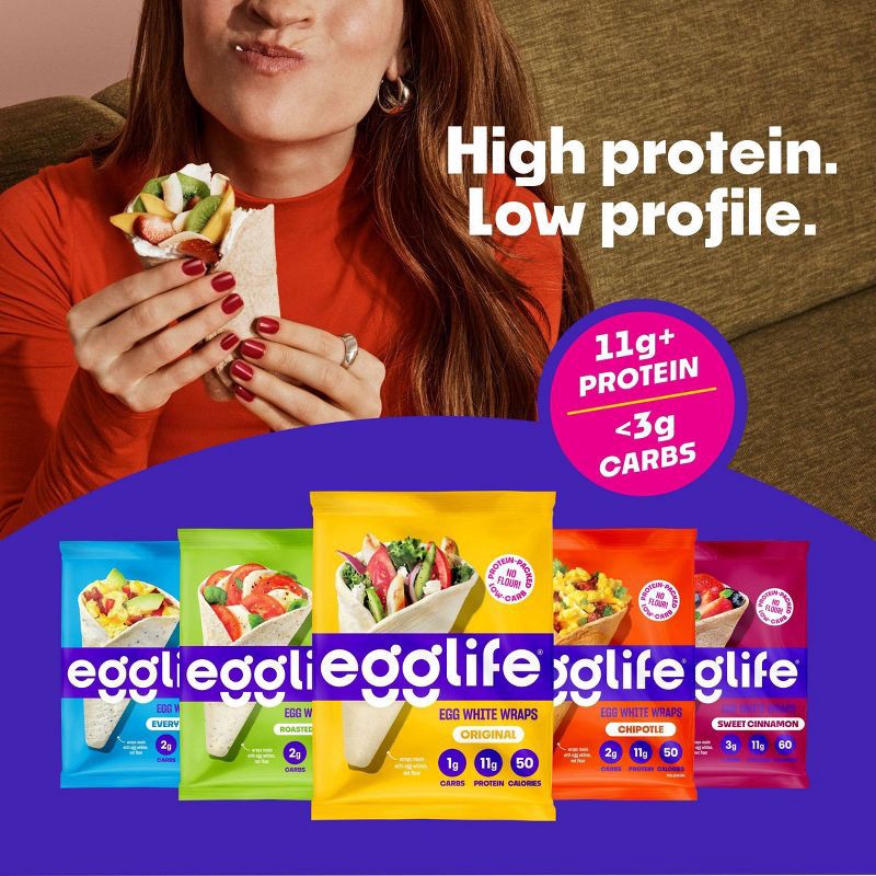 slide 3 of 7, egglife Chipotle Egg White Wraps - 6oz/6ct, 6 ct; 6 oz