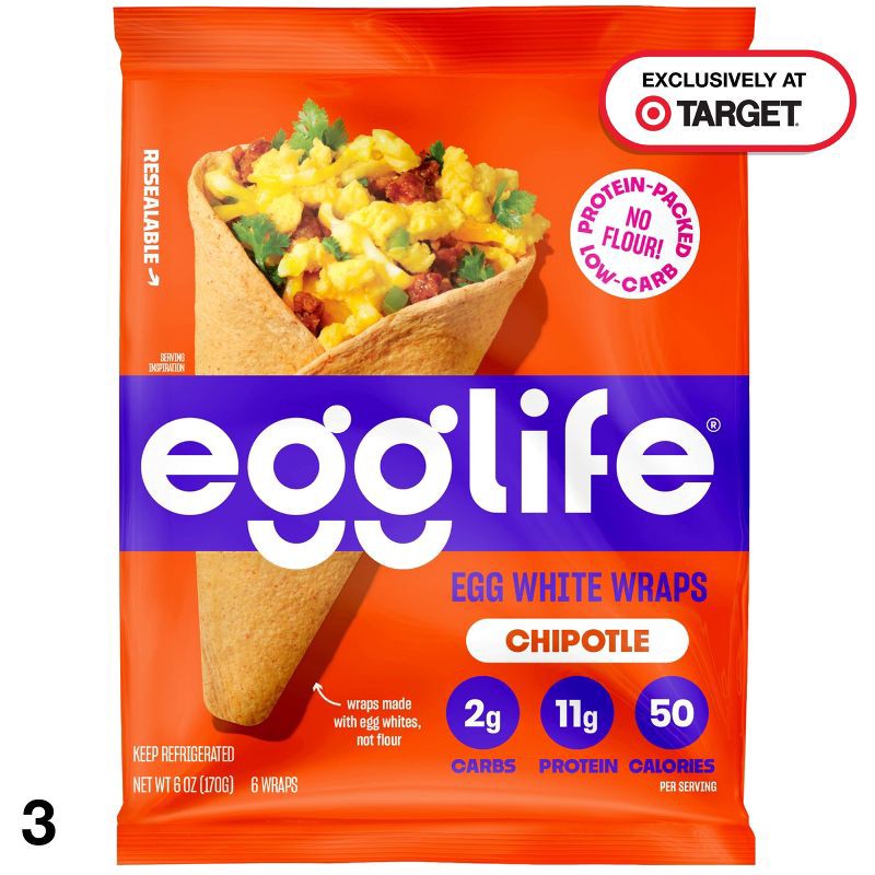 slide 7 of 7, egglife Chipotle Egg White Wraps - 6oz/6ct, 6 ct; 6 oz