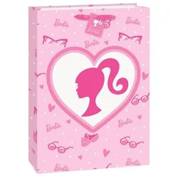 Barbie Large Silhouette Paper Gift Bag with Tag Pink