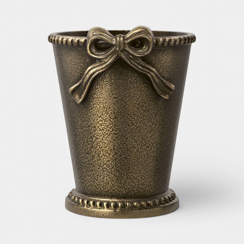 slide 1 of 3, Antique Brass Bow Vessel - Threshold™, 1 ct