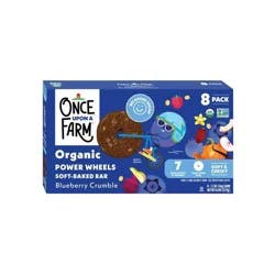 Once Upon A Farm Organic Soft Baked Blueberry Crumble Snack Bars - 9.6oz/8ct