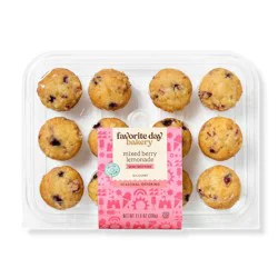 Mixed Berry Lemonade Mini Muffins - 11.9oz/12ct - Favorite Day™