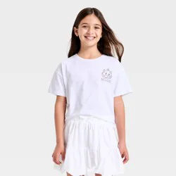 Disney Girls' Aristocats Marie Paris Oversized Front and Back Short Sleeve Graphic T-Shirt - White L