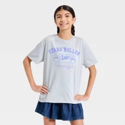 Girls' Gilmore Girls Oversized Graphic Short Sleeve T-Shirt - Gray L