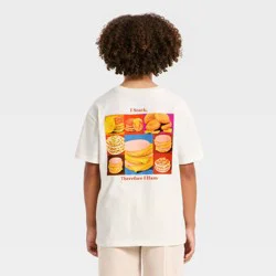 Boys' Lunchables Oversized Short Sleeve Front and Back Graphic T-Shirt - Ivory L
