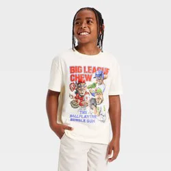 Boys' Big League Chew Oversized Short Sleeve Graphic T-Shirt - White S
