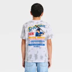 MLB Boys' Shohei Ohtani Short Sleeve Front and Back Graphic T-Shirt - Light Gray Wash XL