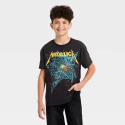 Merch Traffic Boys' Metallica Oversized Short Sleeve Graphic T-Shirt - Black L