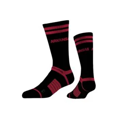 NCAA University of Arkansas Premium Knit Crew Fan Logo Socks