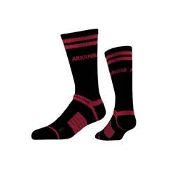 NCAA University of Arkansas Premium Knit Crew Fan Logo Socks