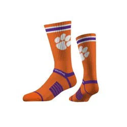 NCAA Clemson University Premium Knit Crew Fan Logo Socks