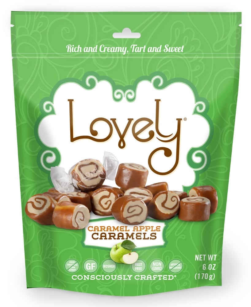 slide 1 of 1, Lovely Candy Company Lovely Candy Caramels, Caramel Apple, 6 oz