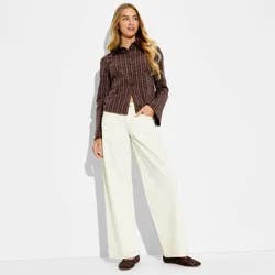 Women's Low-Rise Baggy Leg Jeans - Wild Fable™ White 16