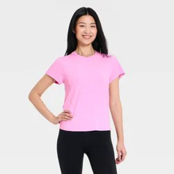 Women's Mesh Back Short Sleeve T-Shirt - All In Motion™ Light Violet M