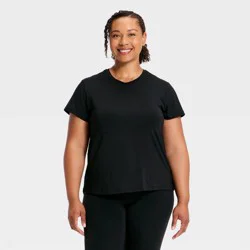 Women's Mesh Back Short Sleeve T-Shirt - All In Motion™ Black L