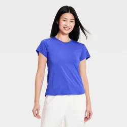 Women's Mesh Back Short Sleeve T-Shirt - All In Motion™ Cobalt XS