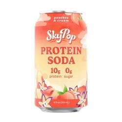 SkyPop Protein Soda Peaches & Cream - 12 fl oz