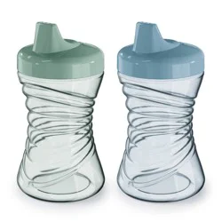 NUK 10 fl oz Plastic Fun Grips Hard Spout Sippy Cups - 2pk