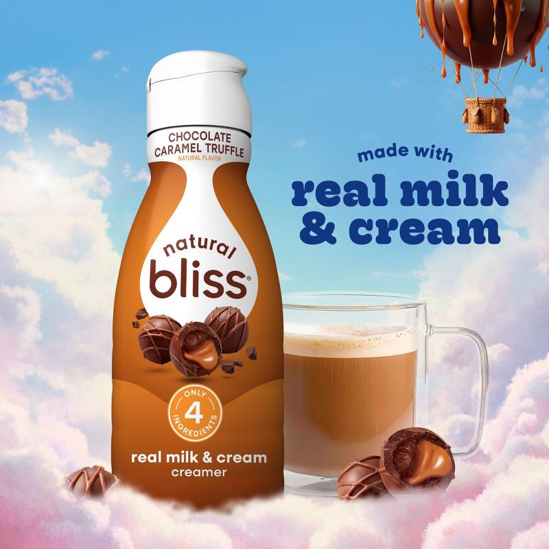 slide 5 of 8, Natural Bliss Chocolate Caramel Truffle Coffee Creamer - 32 fl oz, 32 oz