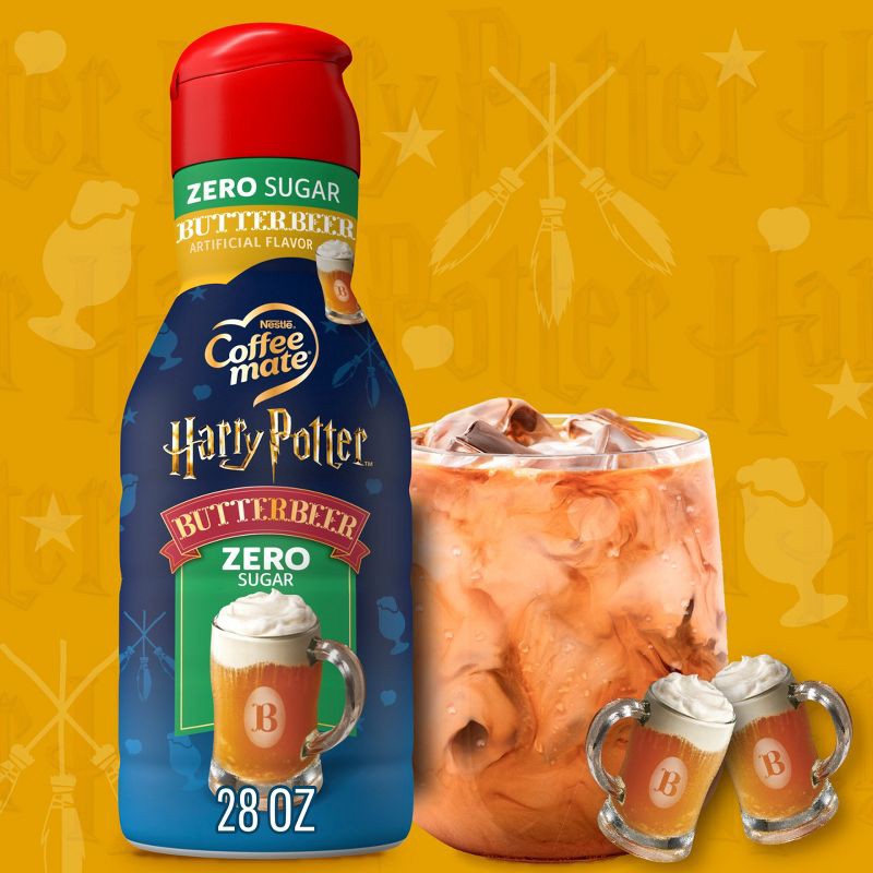 slide 2 of 7, Coffee mate Butterbeer Zero Sugar Cream - 28oz, 28 oz